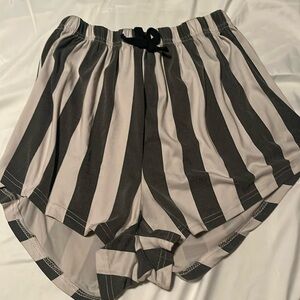 Pajama stripped shorts
